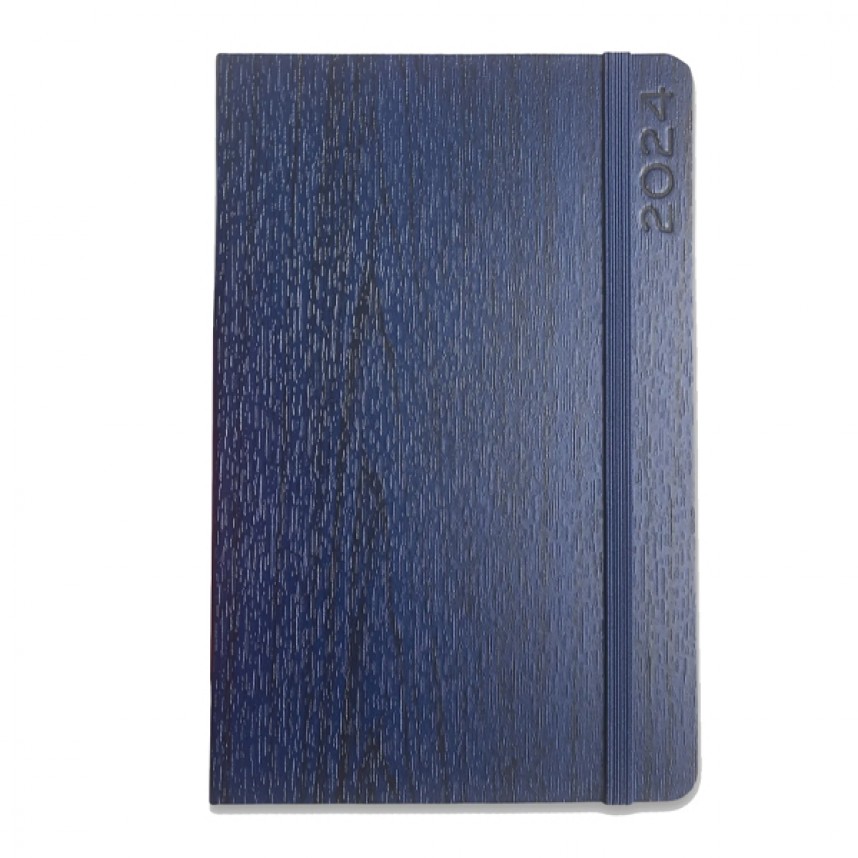 Διαφημιστικά Ημερολόγια 2024 Ημερήσια 21Χ14, όψη ξύλου με στρογγυλεμένες άκρες και λάστιχο