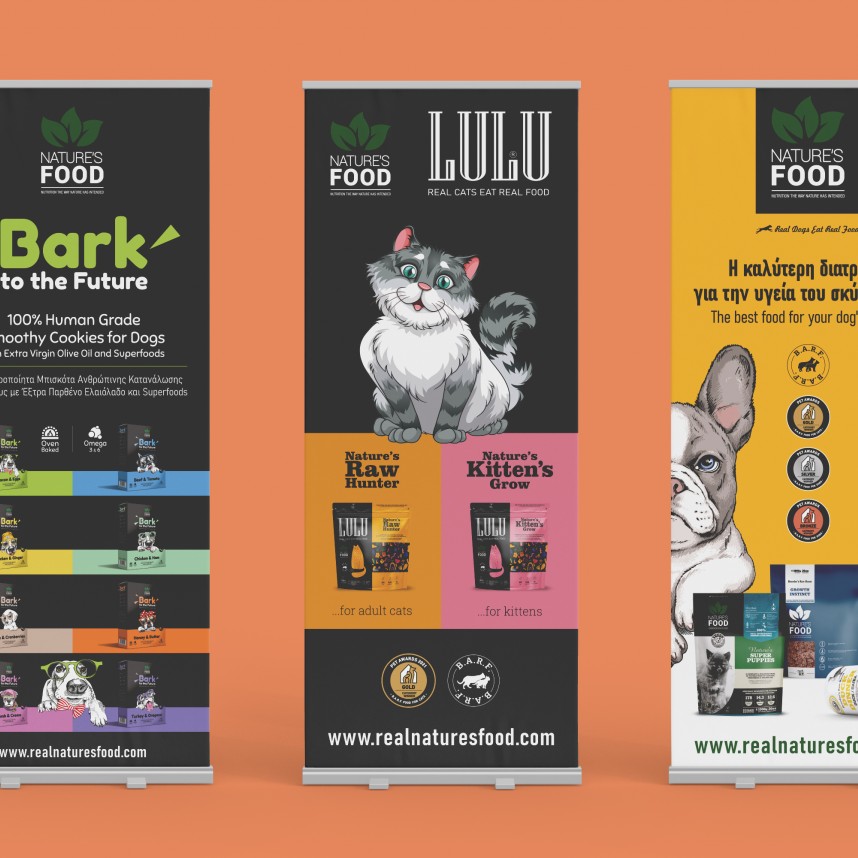 Roll up stand με εκτύπωση σε διάσταση 200x80 εκ.