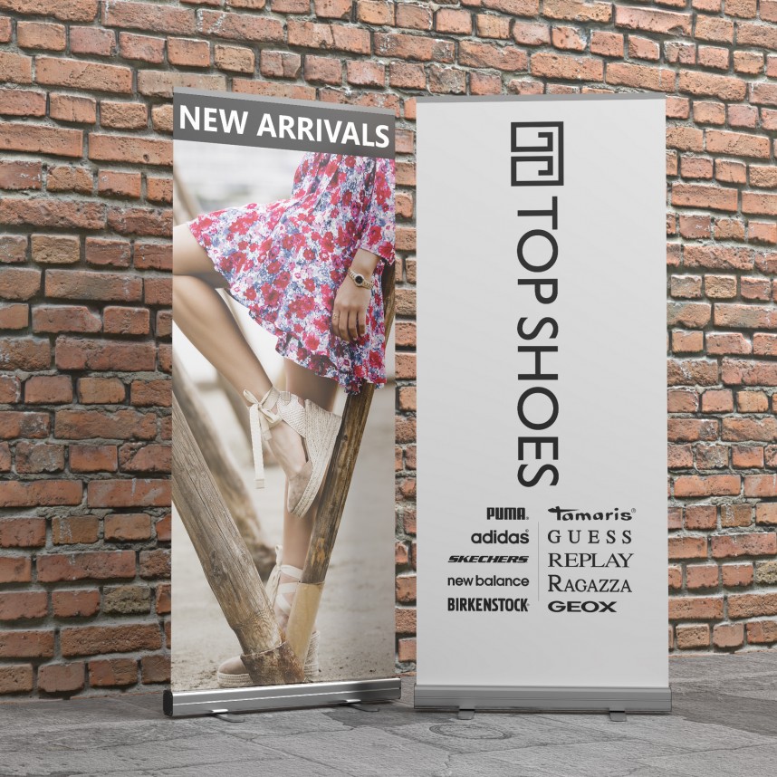 Roll up stand με εκτύπωση σε διάσταση 200x80 εκ.