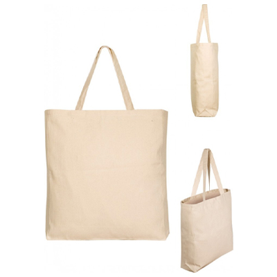 Τσάντα πάνινη με μακριά χερούλια [42x38x10 εκ]