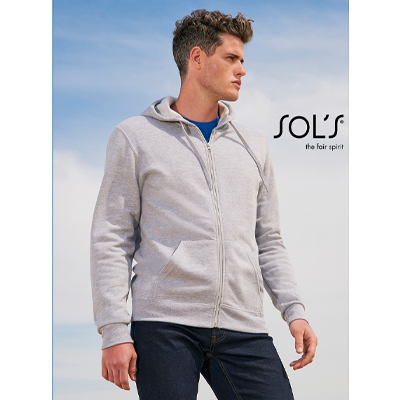 SOLS Ζακέτα Φούτερ με κουκούλα STONE 01714 260gr XS-XXL