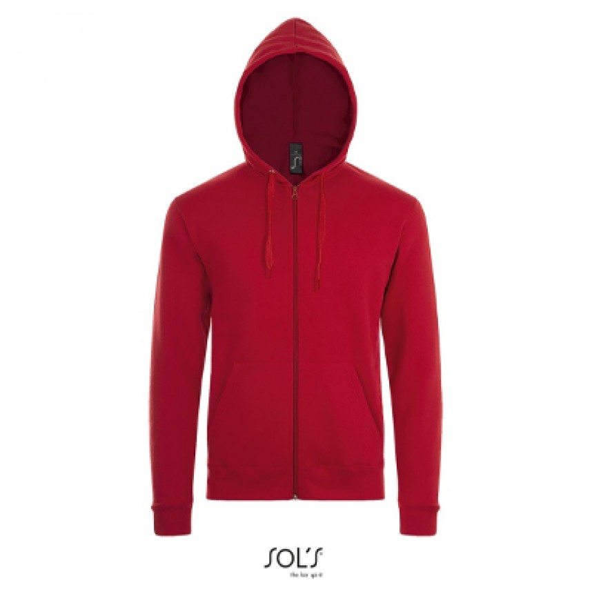 SOLS Ζακέτα Φούτερ με κουκούλα STONE 01714 260gr 3XL