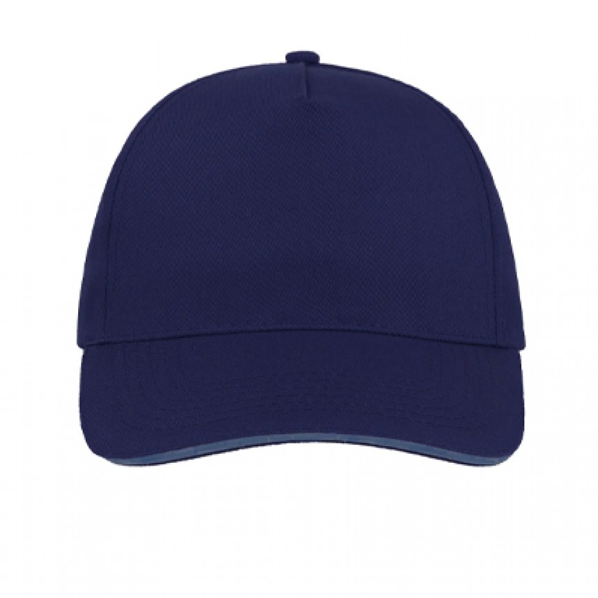 Διαφημιστικά καπέλα Sandwich cotton πεντάφυλλο με Velcro στο πίσω μέρος (K)