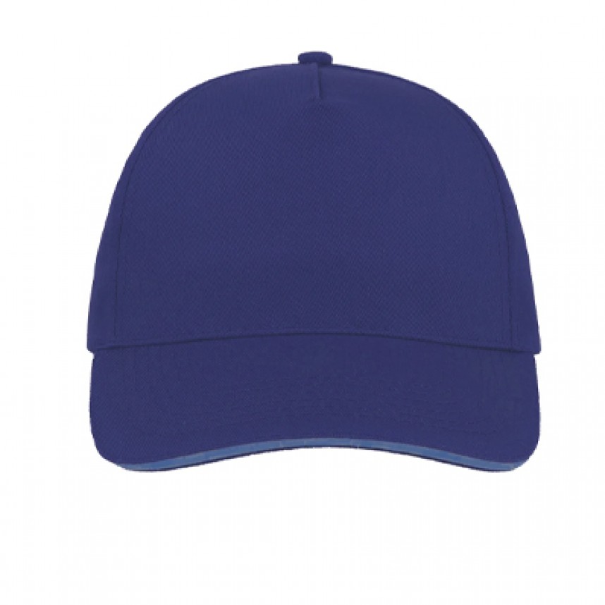 Διαφημιστικά καπέλα Sandwich cotton πεντάφυλλο με Velcro στο πίσω μέρος (K)