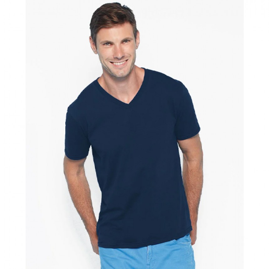 GILDAN - 64100 - Μπλουζάκια Διαφημιστικά με V λαιμόκοψη GILDAN 64100 Cotton χρωματιστά 150gr κοντομάνικα