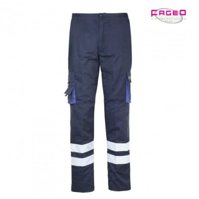 Παντελόνι εργασίας με δύο ανακλαστικές ταινίες