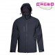 FAGEO - 00523 - Μπουφάν Soft shell με κουκούλα