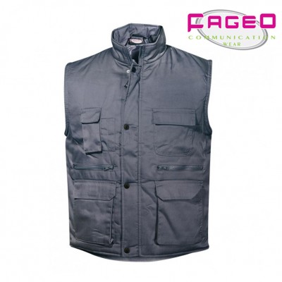 FAGEO - 00060  - Γιλέκο υφασμάτινο με επένδυση M-XXL