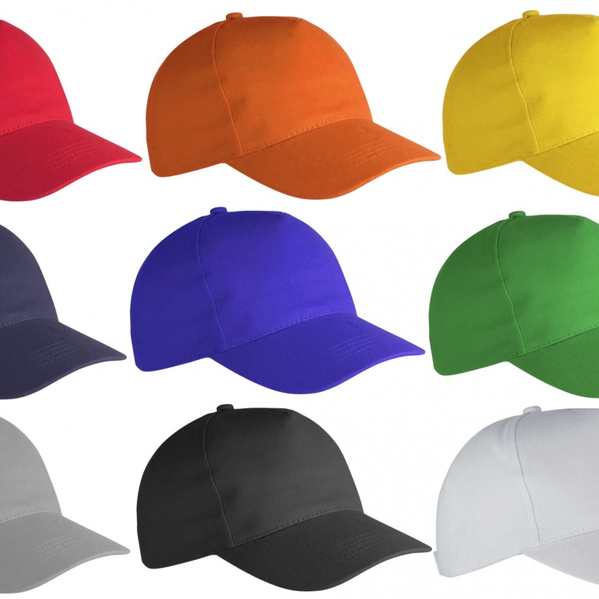 Διαφημιστικά καπέλα heavy canvas πεντάφυλλα με velcro στο πίσω μέρος (M)