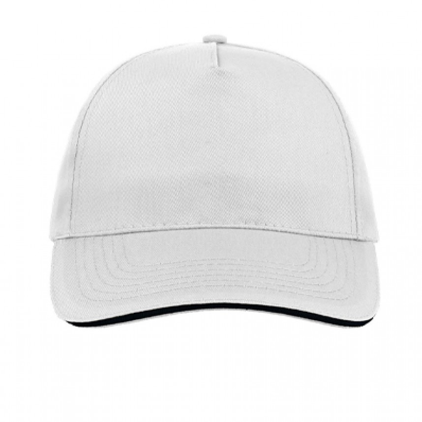 Διαφημιστικά καπέλα Sandwich cotton πεντάφυλλο με Velcro στο πίσω μέρος (K)