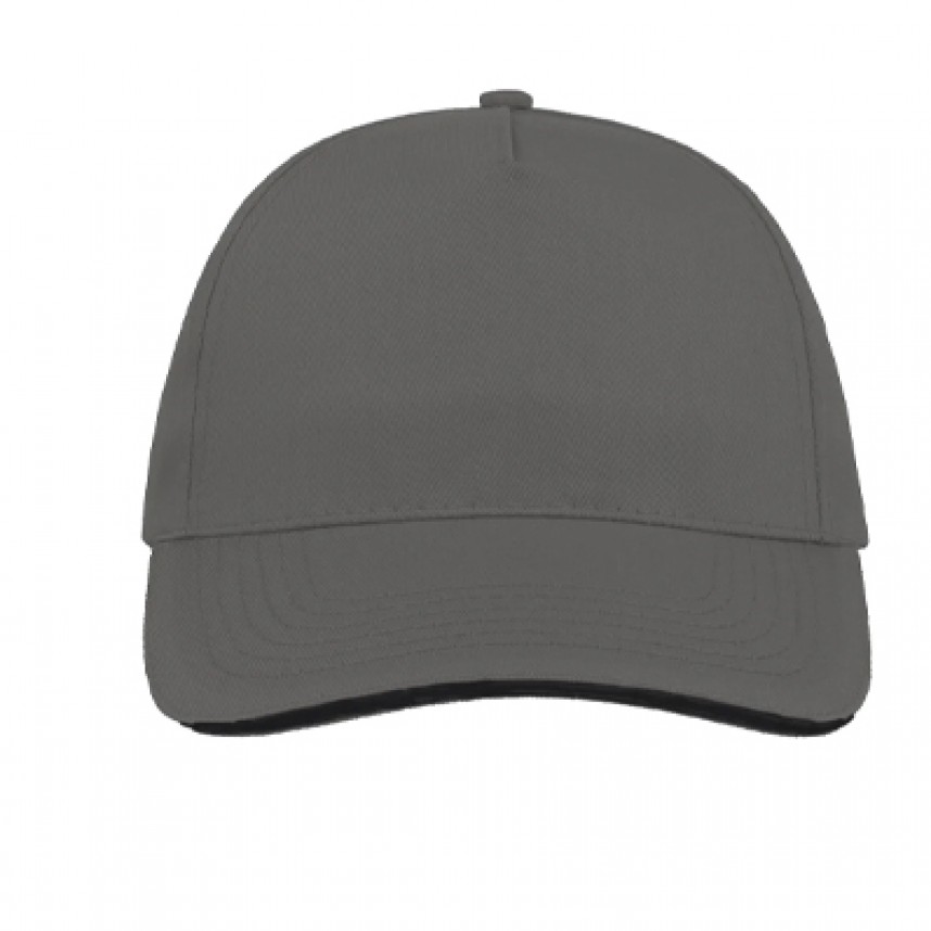 Διαφημιστικά καπέλα Sandwich cotton πεντάφυλλο με Velcro στο πίσω μέρος (K)