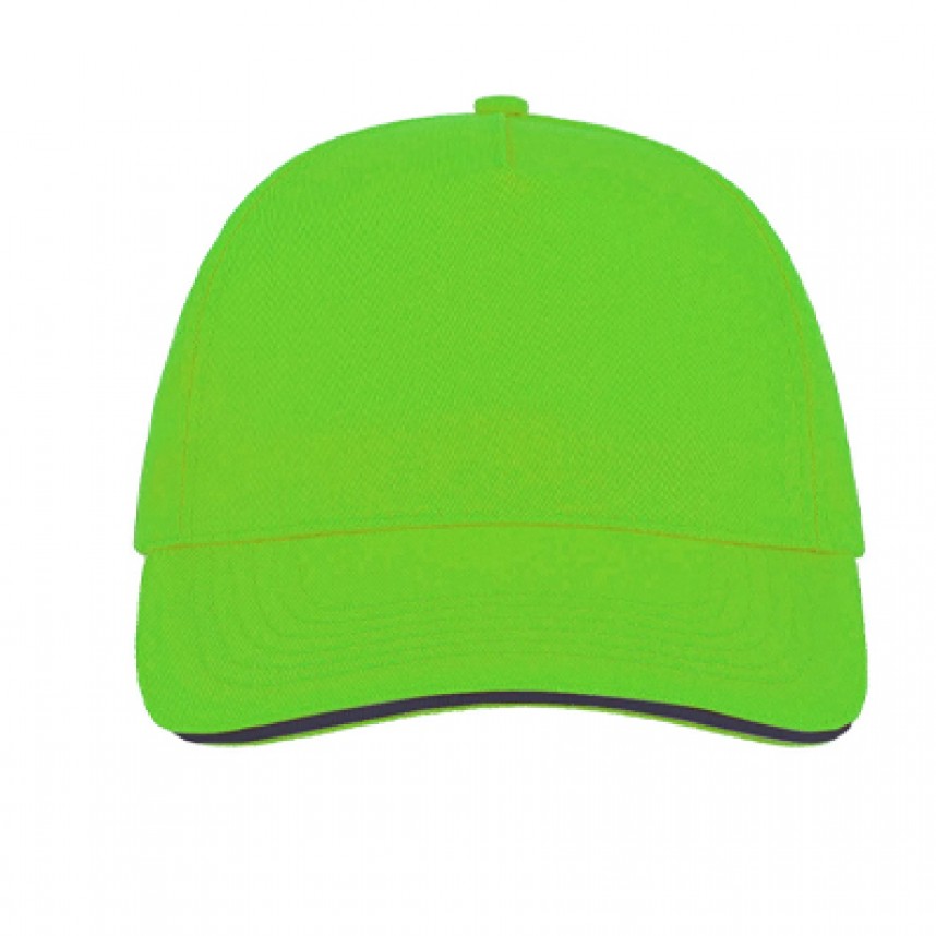 Διαφημιστικά καπέλα Sandwich cotton πεντάφυλλο με Velcro στο πίσω μέρος (K)